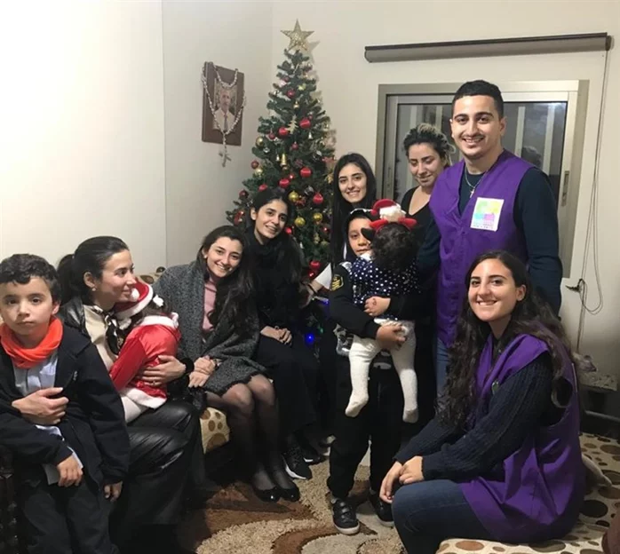 Family visits during Christmastime