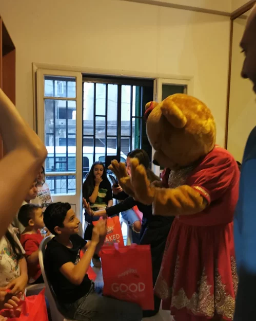 Elf Town Team visit to Bassma's center