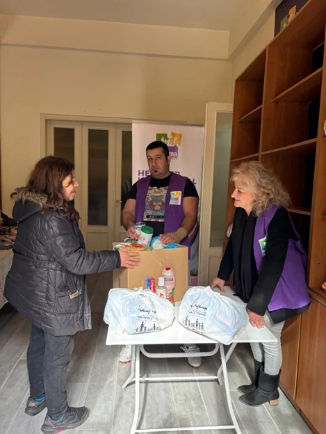 Aid Distribution to families