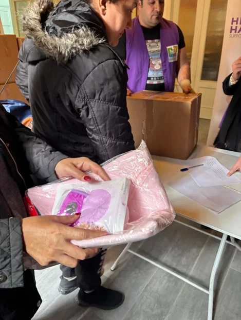 Aid Distribution to families