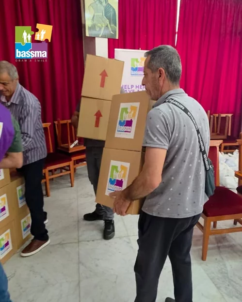 A typical distribution day at BASSMA